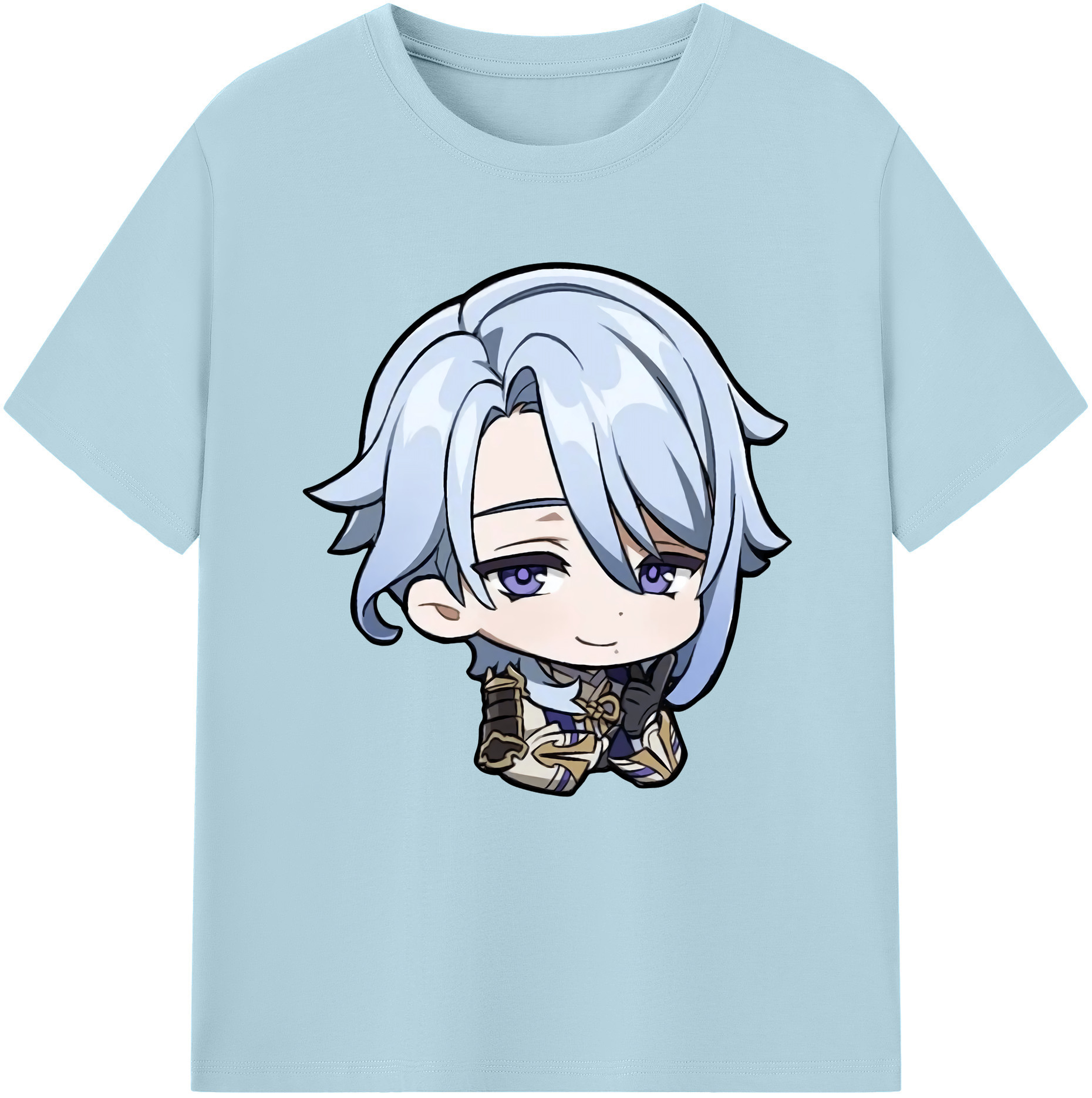 げんし神 神里綾人 かみさとあやと genshin Kamisato Ayato 綿100％半袖Tシャツ（フロントプリント）